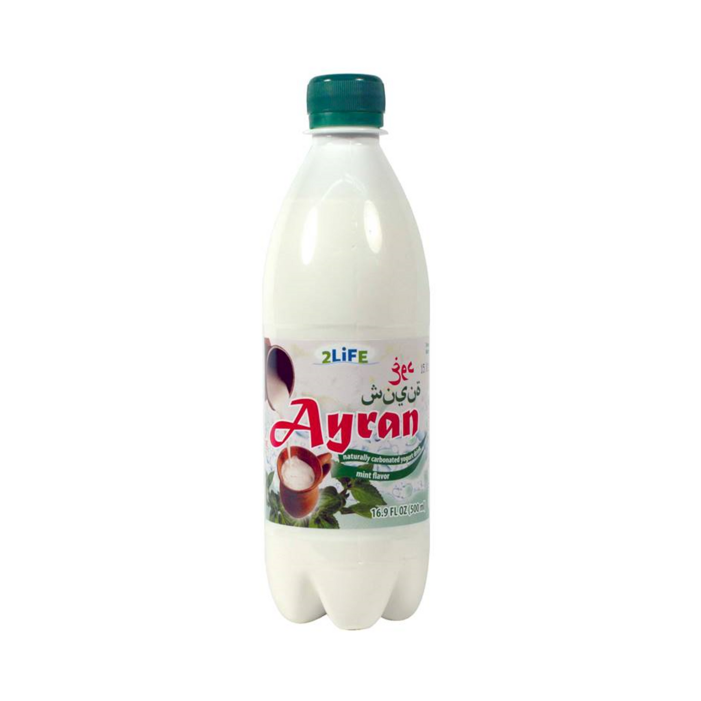 2LIFE Ayran Naturally Carbonated Yogurt Drink 1% Mint, 500ml