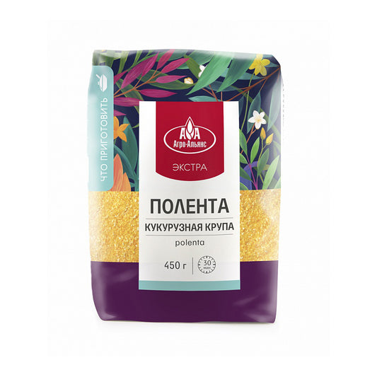 АГРО-АЛЬЯНС Полента кукурузная крупа, 450г