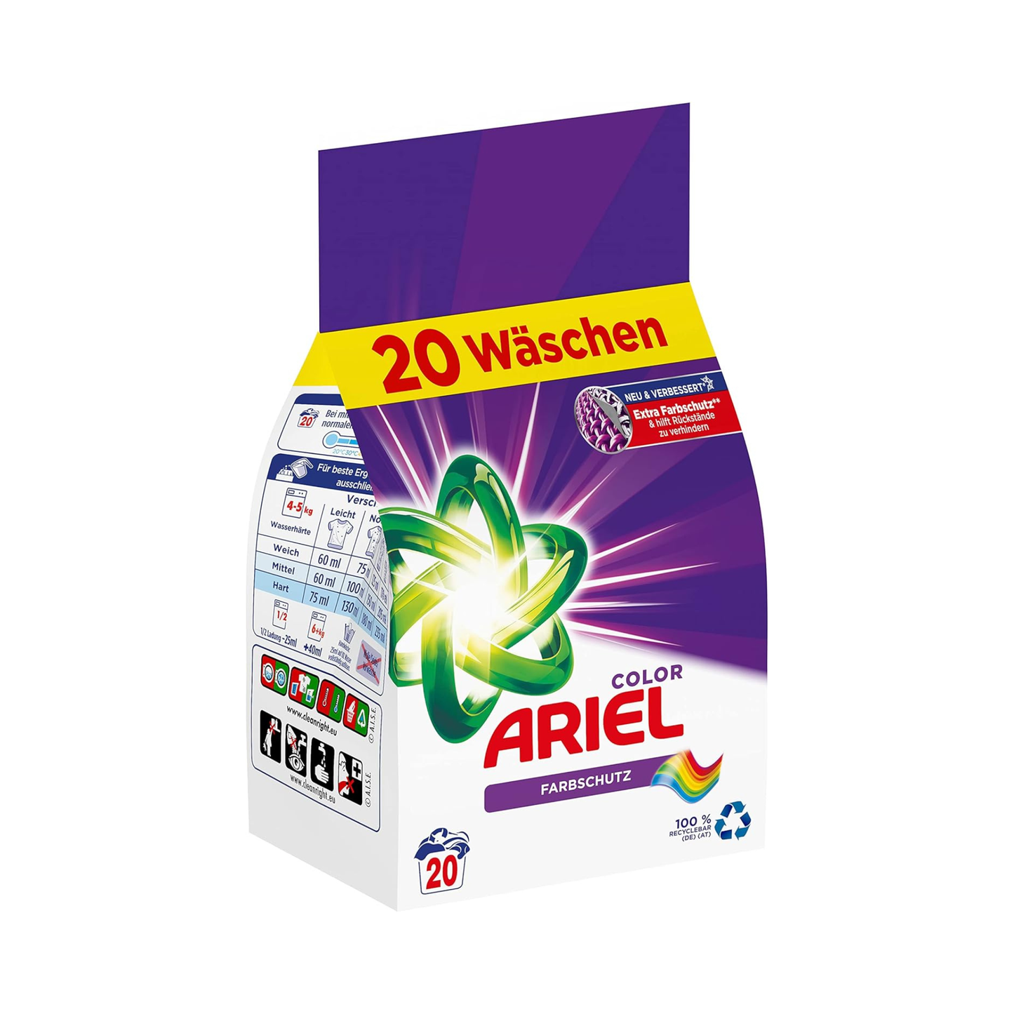 ARIEL Compact Color Powder Laundry Detergent, 1300g