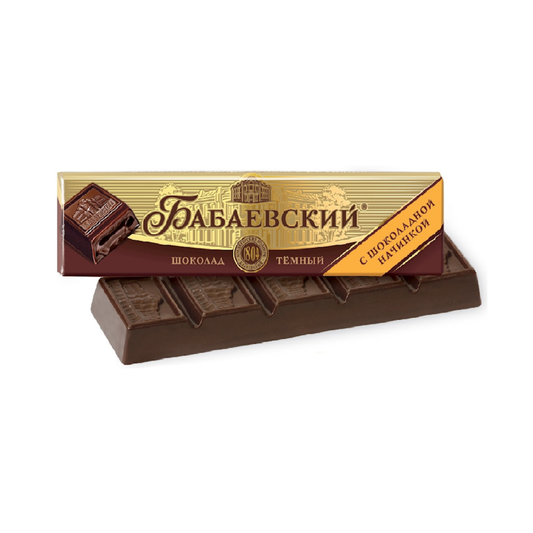 BABAEVSKY Chocolate Bar with Chocolate Filling, 50g