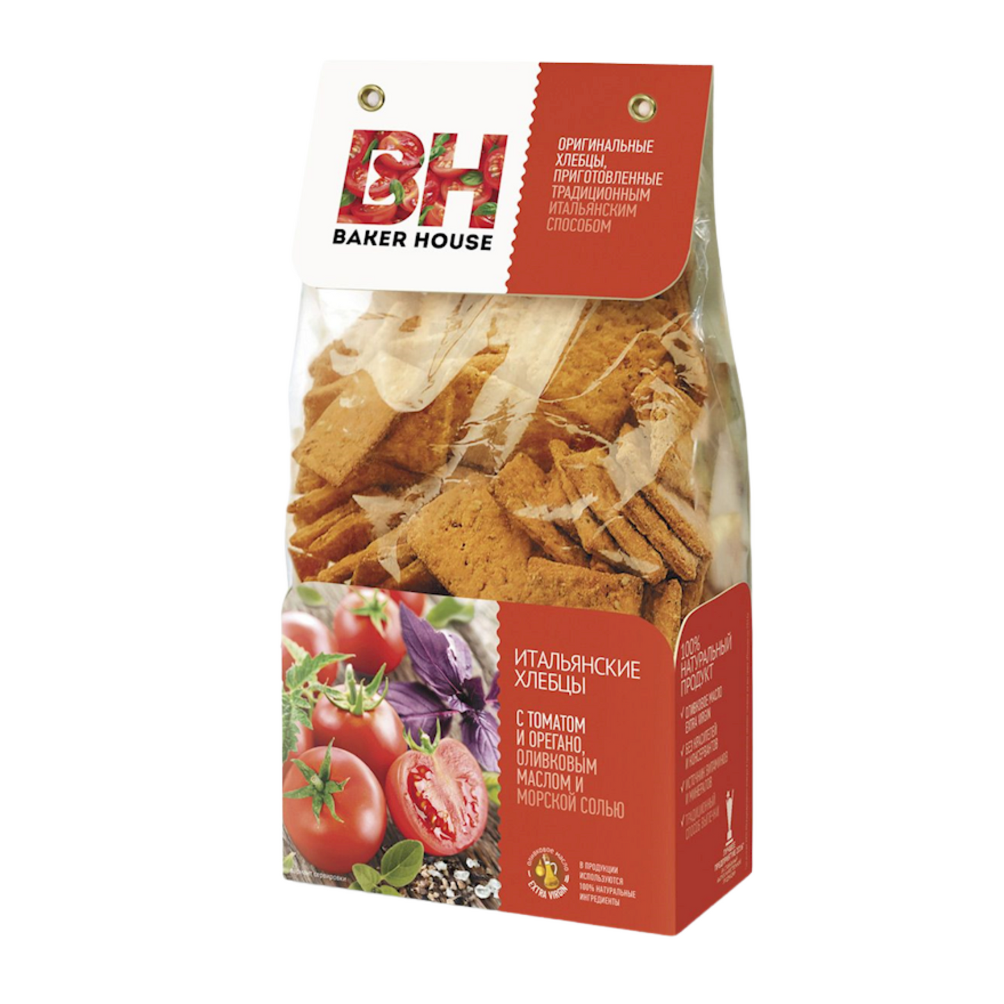 BAKER HOUSE Italian Bread with Tomato, Oregano, Olive Oil & Sea Salt, 250g
