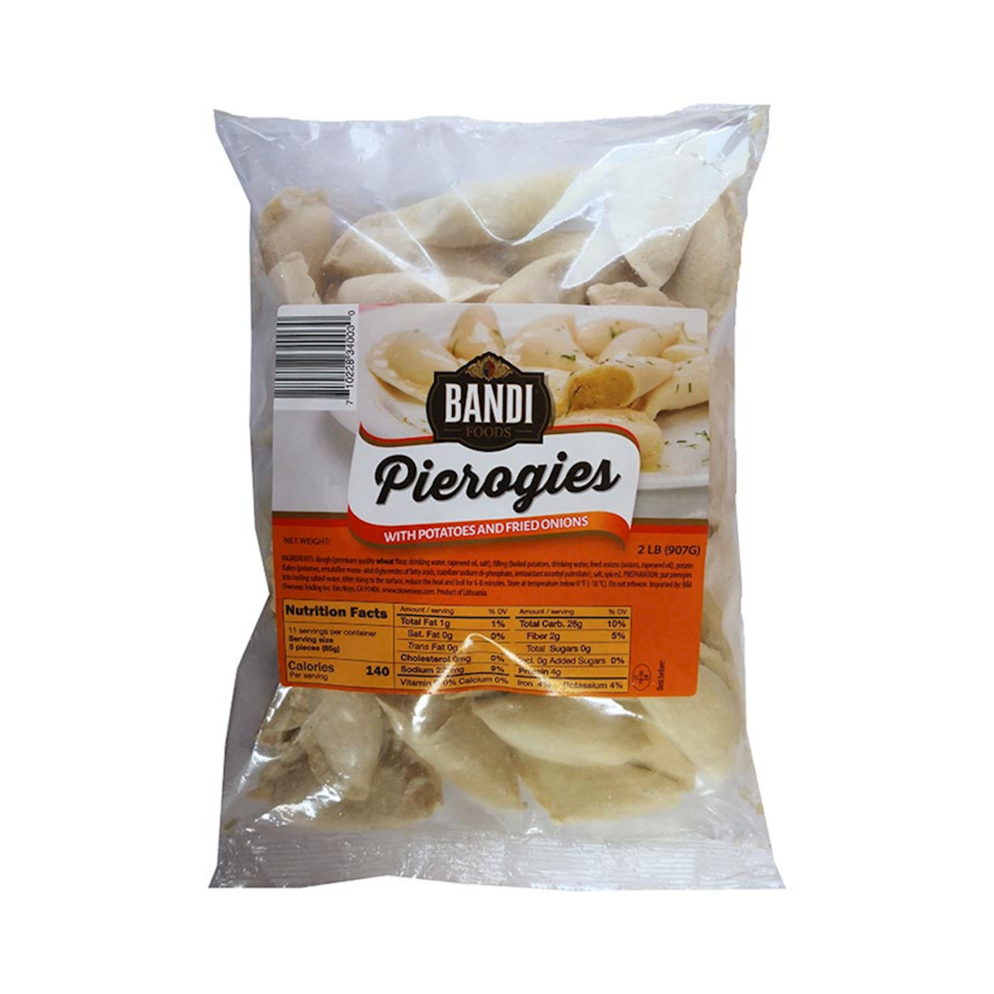BANDI Pierogies with Potato and Onion 907g