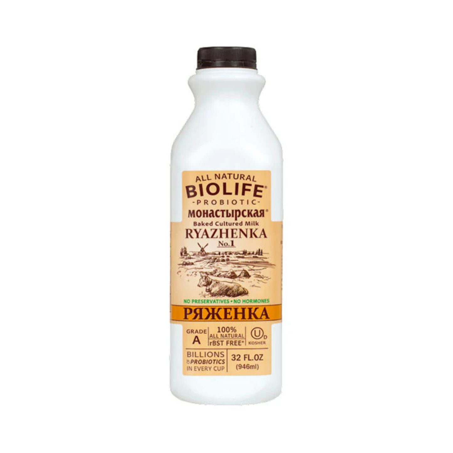 BIOLIFE Ryazhenka Monastirskaya, 946ml