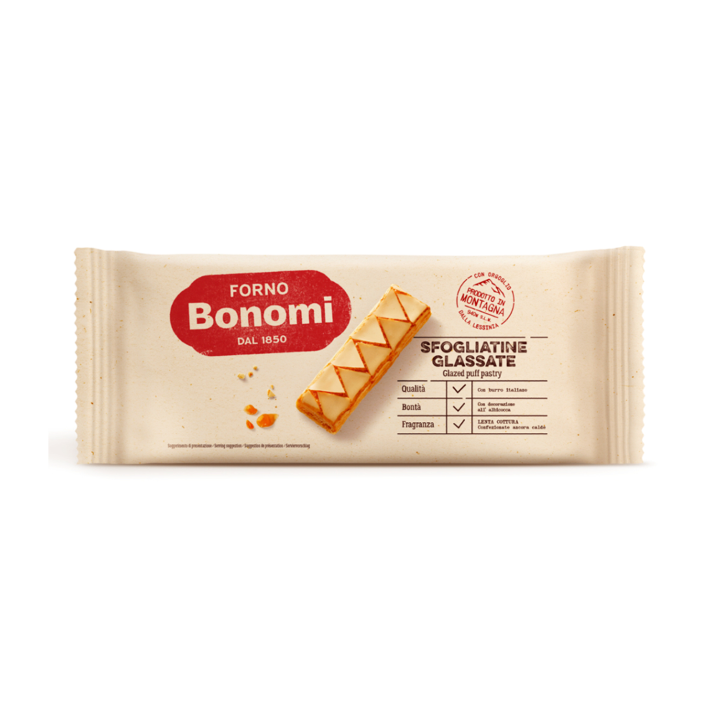 BONOMI Puff Pastry Glazed Italian Cookies, 200g