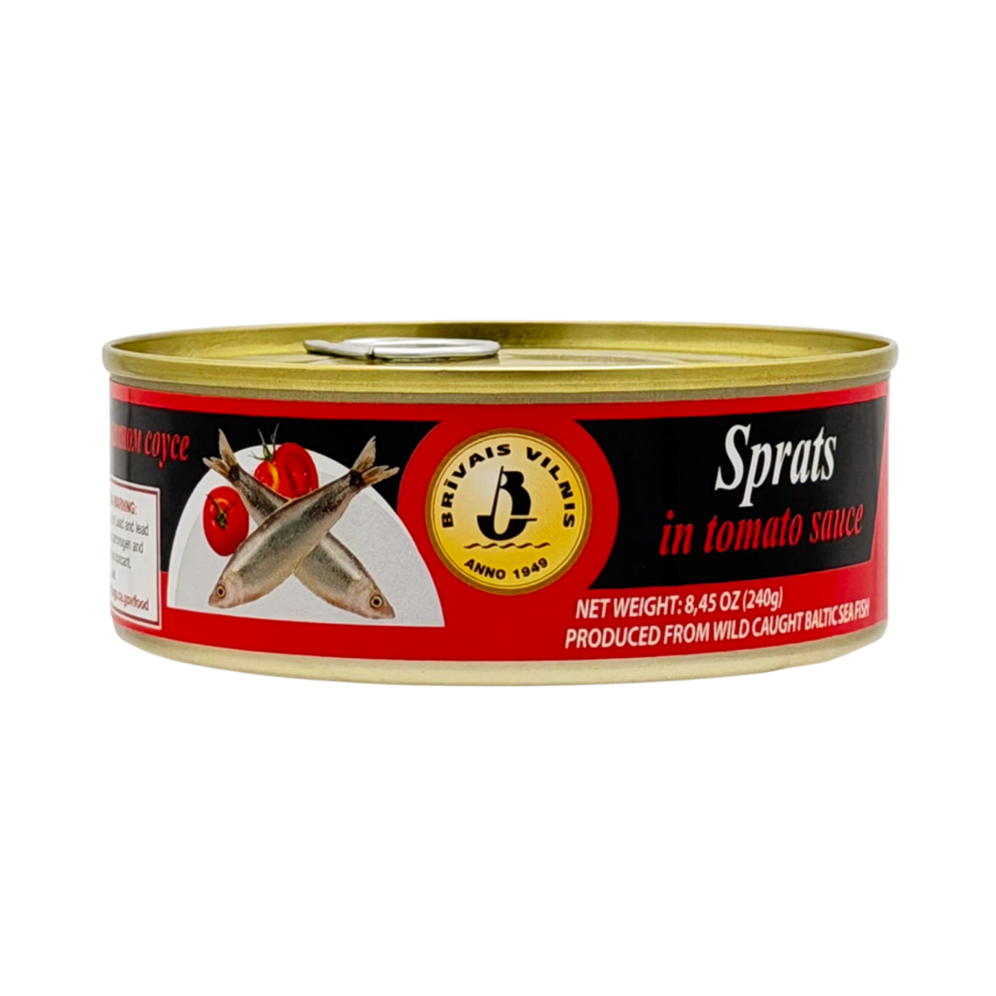 BRIVAIS VILNIS Sprats in Tomato Sauce (Kilka), 240g