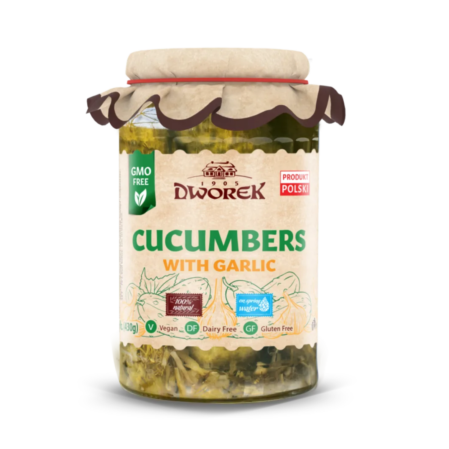 DWOREK Cucumbers with Garlic, 900ml