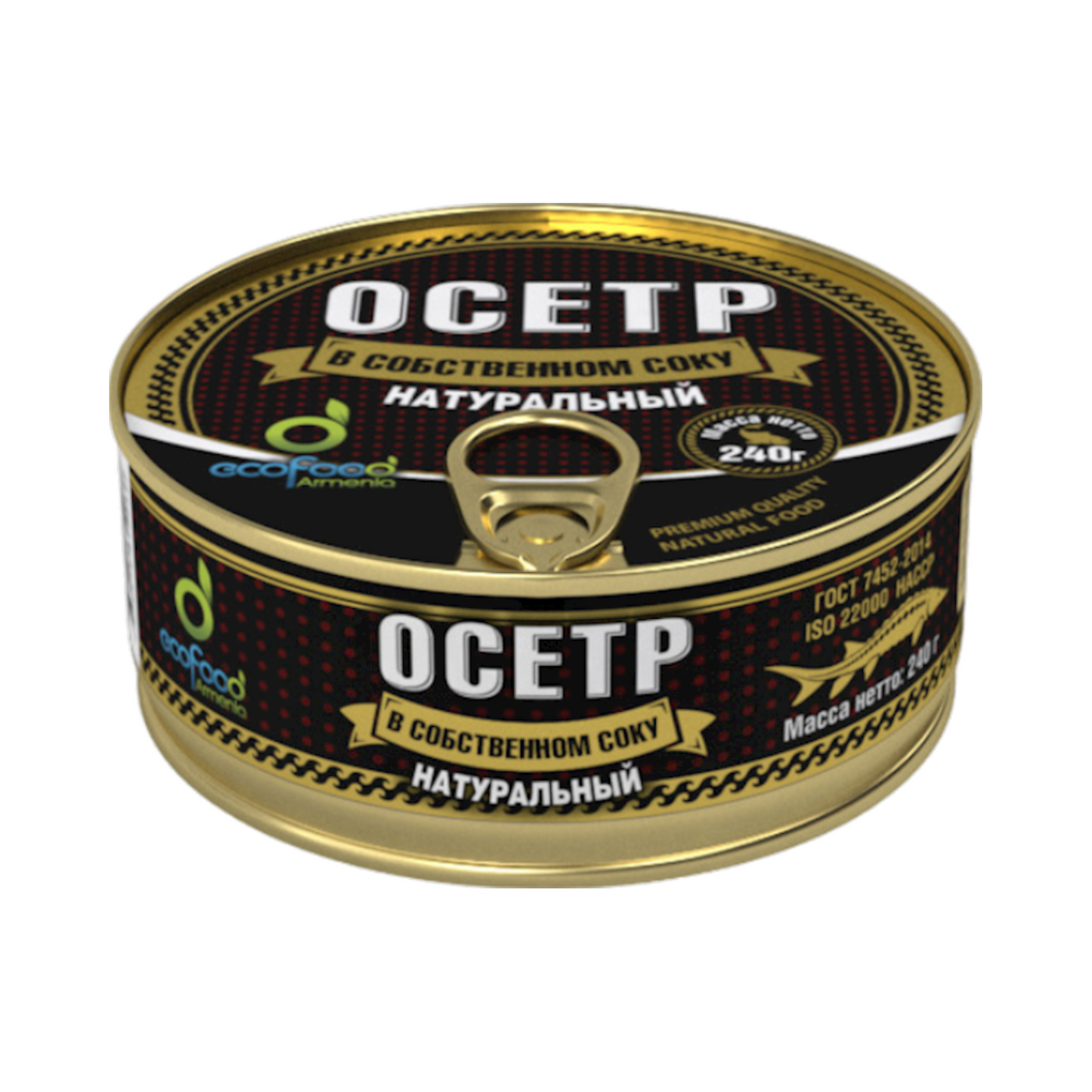 ECO FOOD Sturgeon in Own Juice Natural (can) 240g