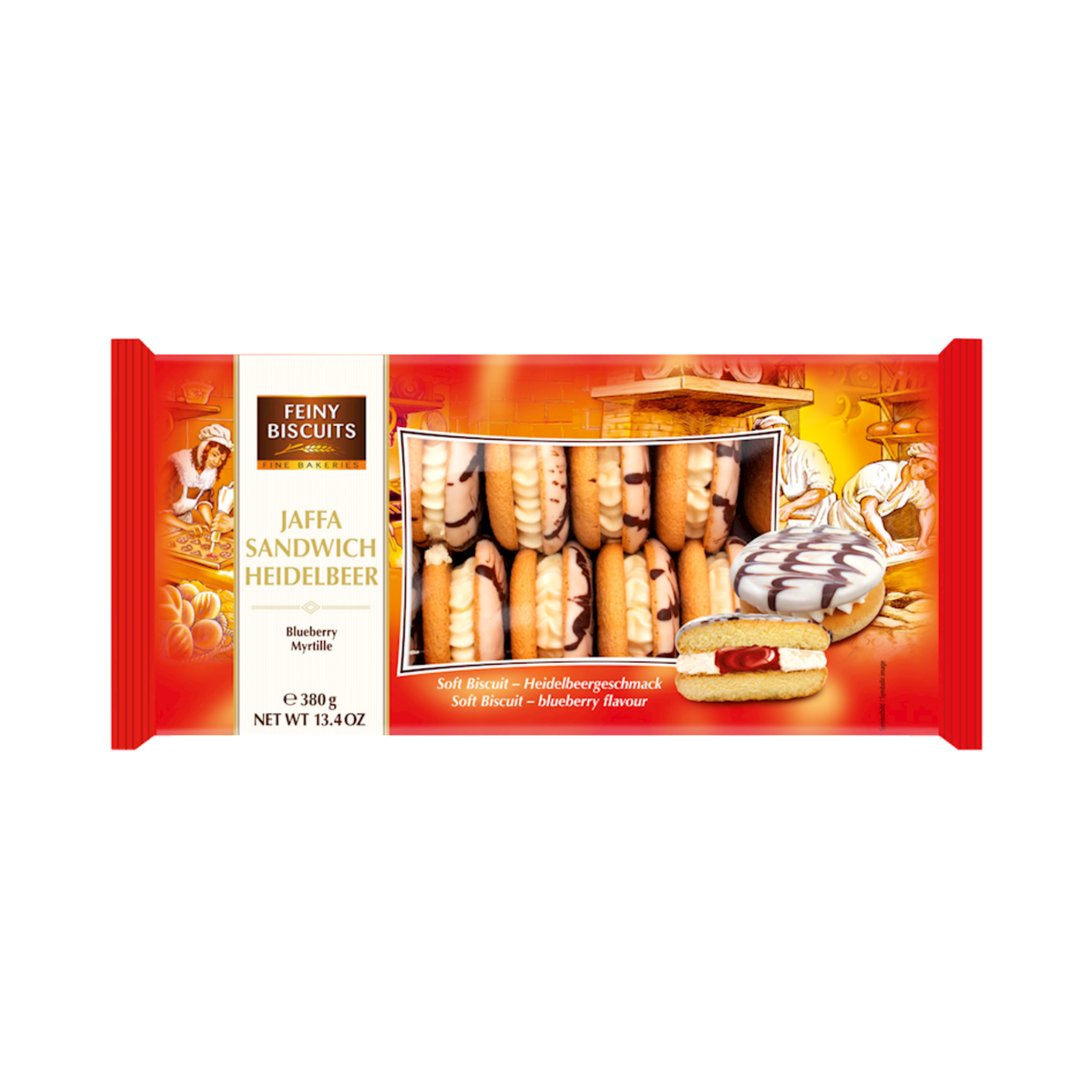 FEINY BISCUITS Cookies Jaffa Sandwich with Blueberry, 380g