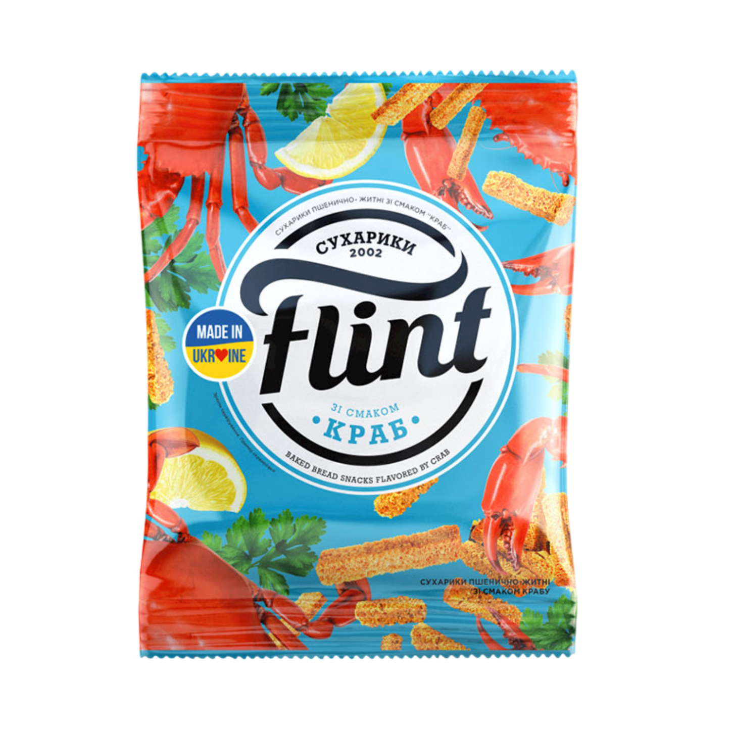 FLINT Dry Bread Rye with Crab Flavor, 35g