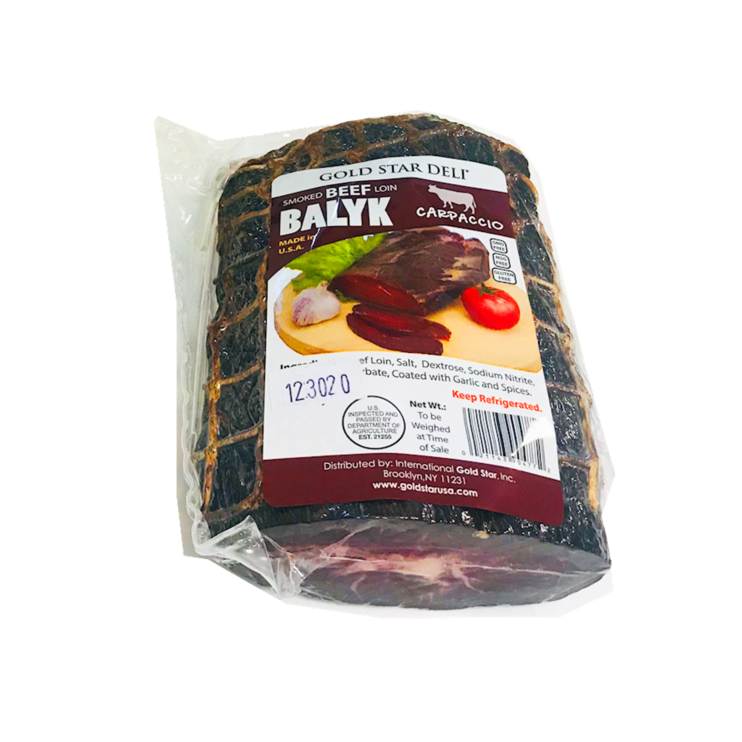 GOLD STAR (Pre-Pk) Balyk Beef Carpaccio, by lb