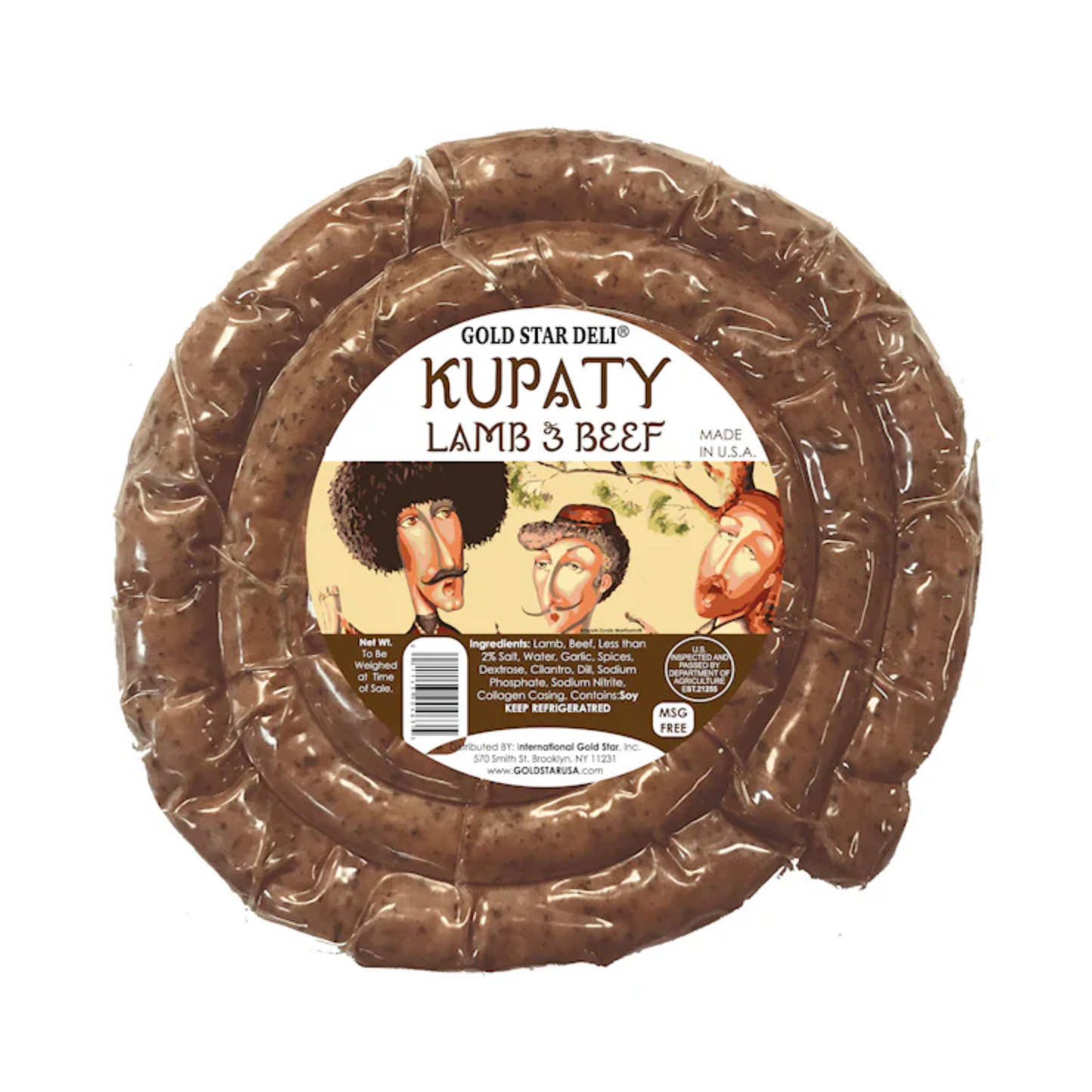 GOLD STAR Kupaty Lamb & Beef Georgian Style, 1lb