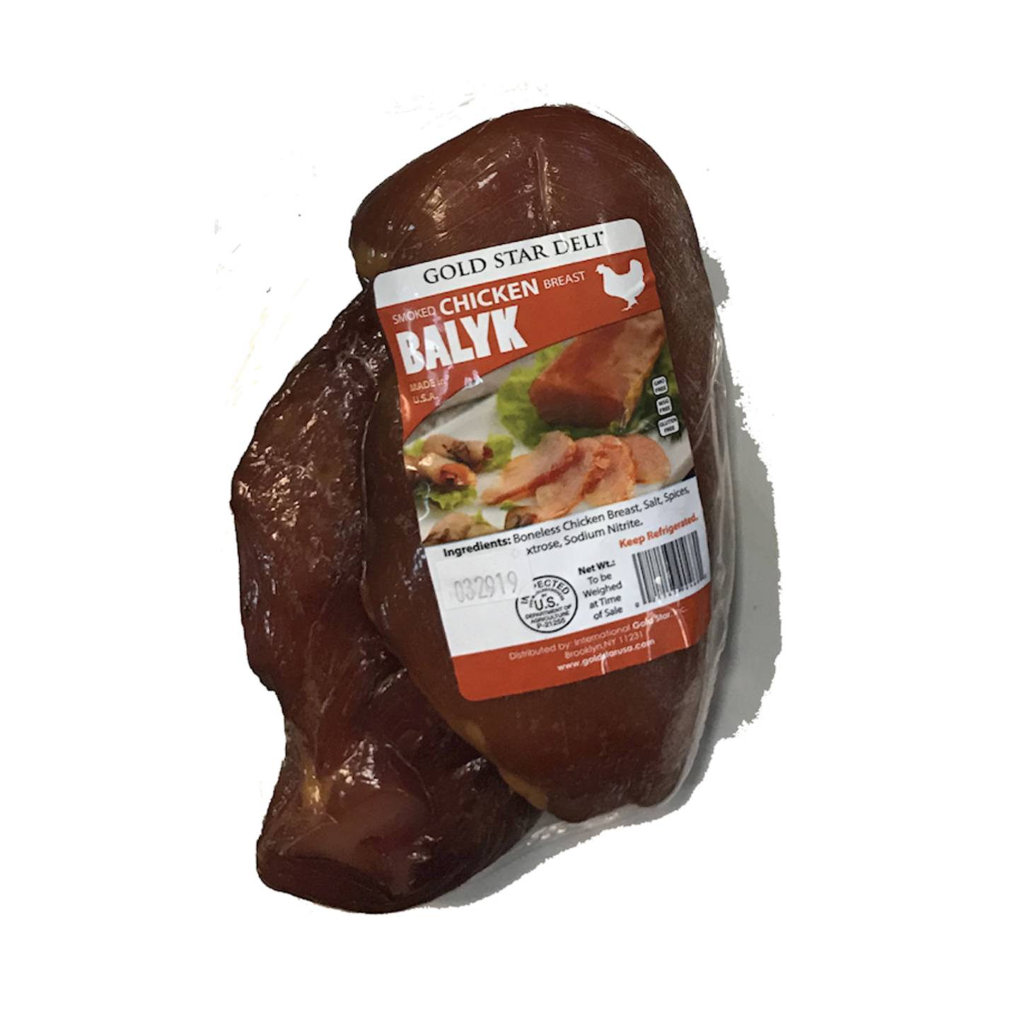GOLD STAR (Pre-Pk) Chicken Breast Balyk, by lb