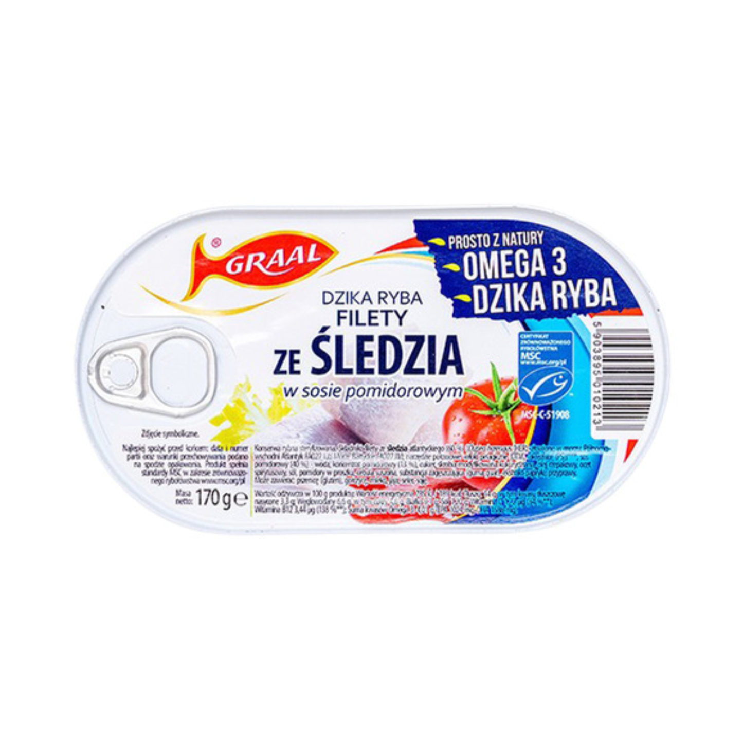 GRAAL Herring Fillets in Tomato Sause, 170g