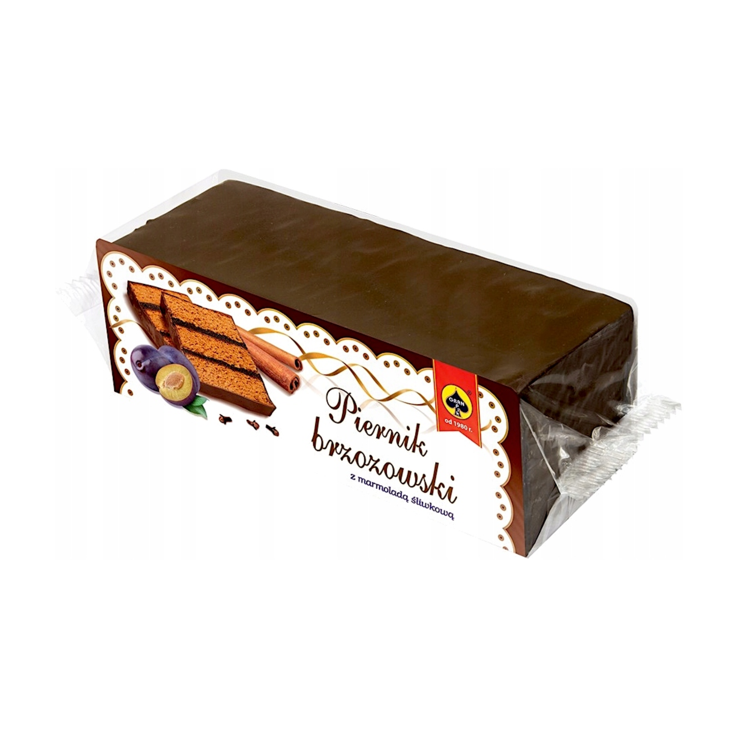 GRAN PIK Gingerbreads in Chocolate with Plum Marmalade Filling, 300g