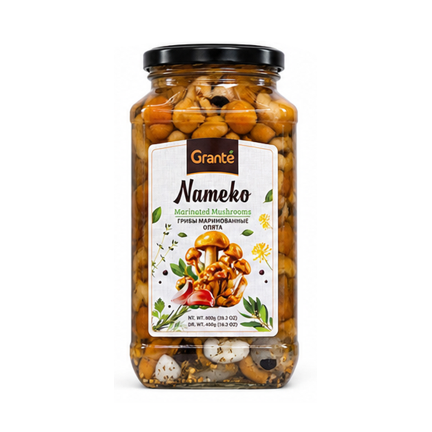 GRANTE Nameko Mushrooms Marinated, 880ml