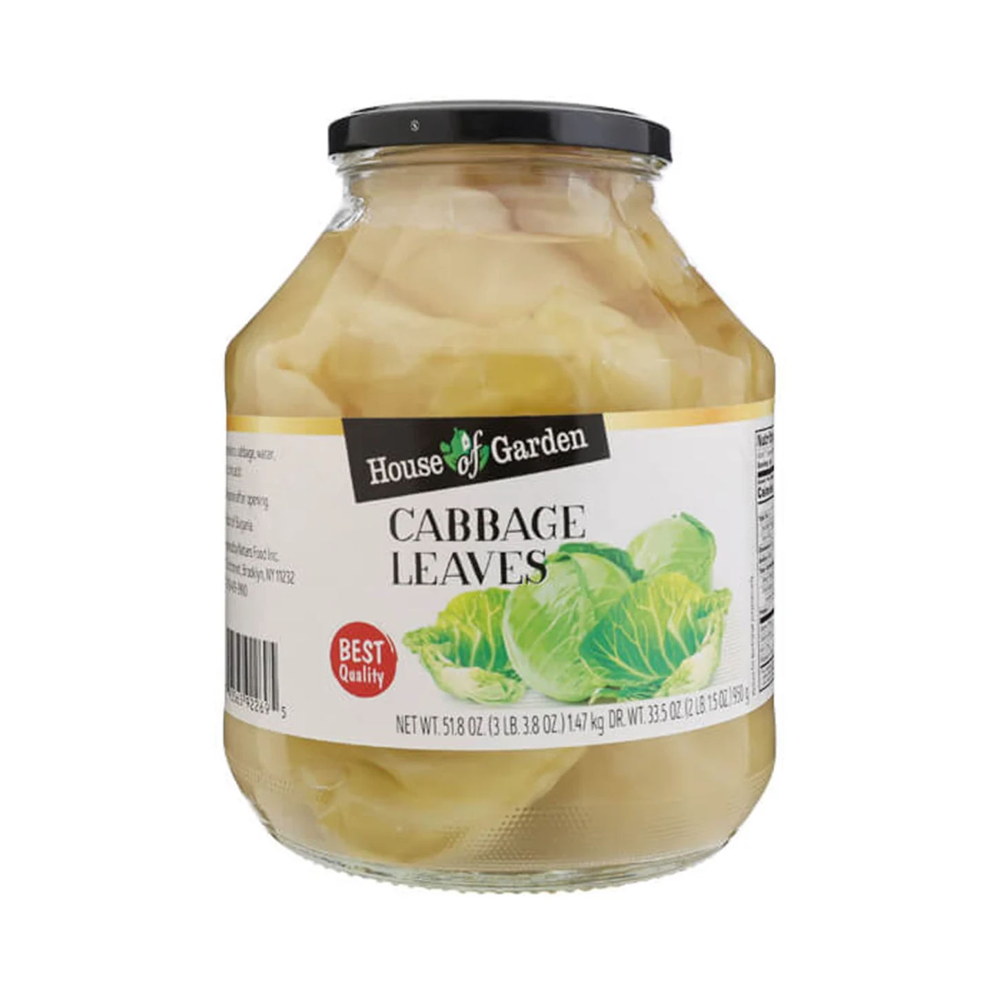 HOUSE OF GARDEN Pickled Cabbage Leaves, 1700g