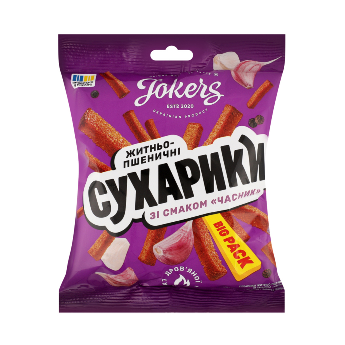 JOKERS Rye Wheat Croutons with Garlic Flavor, 100g