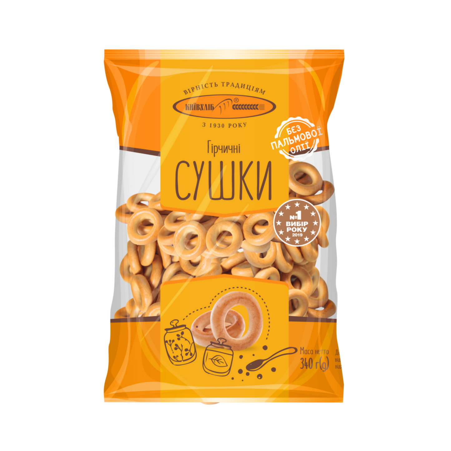 KIEV HLEB Mustard Sushka (Gorchichnie) 340g