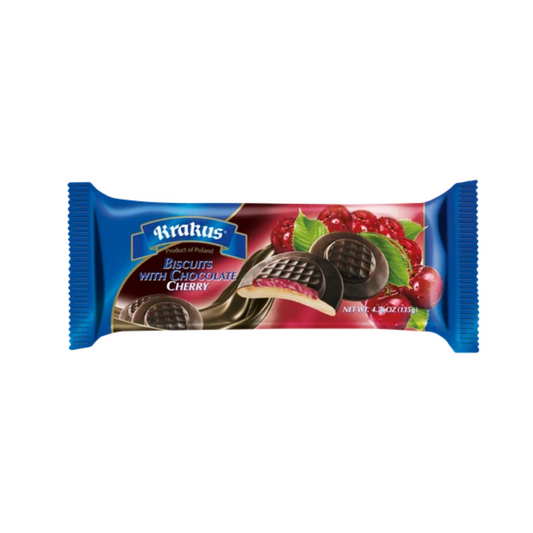 KRAKUS Chocolate-covered Cherry Biscuits, 135g