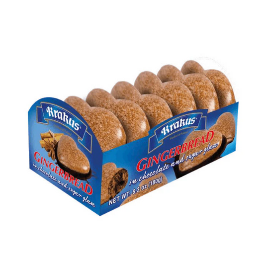 KRAKUS Gingerbread (Heart) in Chocolate with Sugar glaze 180g