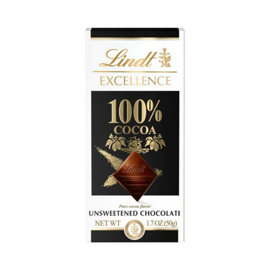 LINDT Chocolate Bar Dark Excellence 100%, 50g