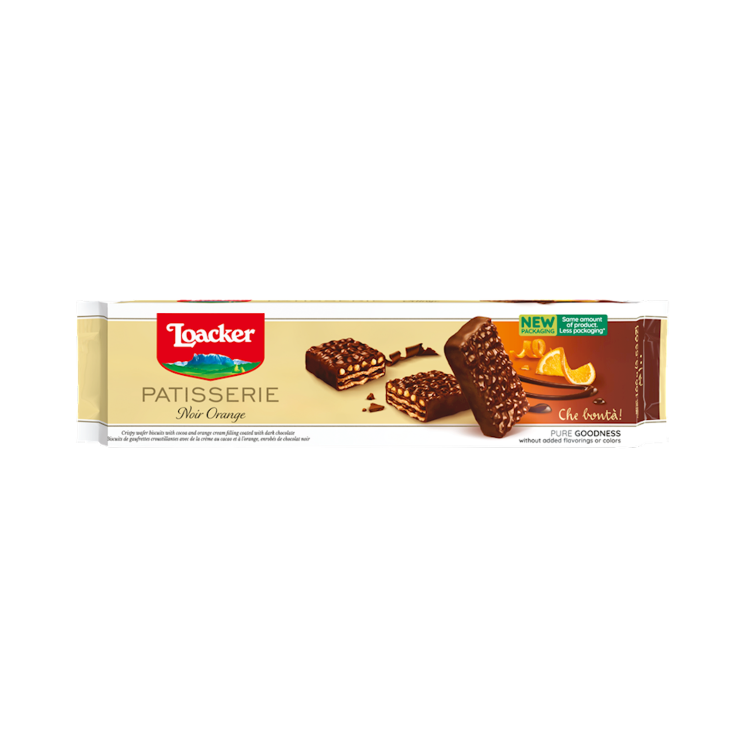 LOACKER Wafers Dark Chocolate with Noir Orange, 100g