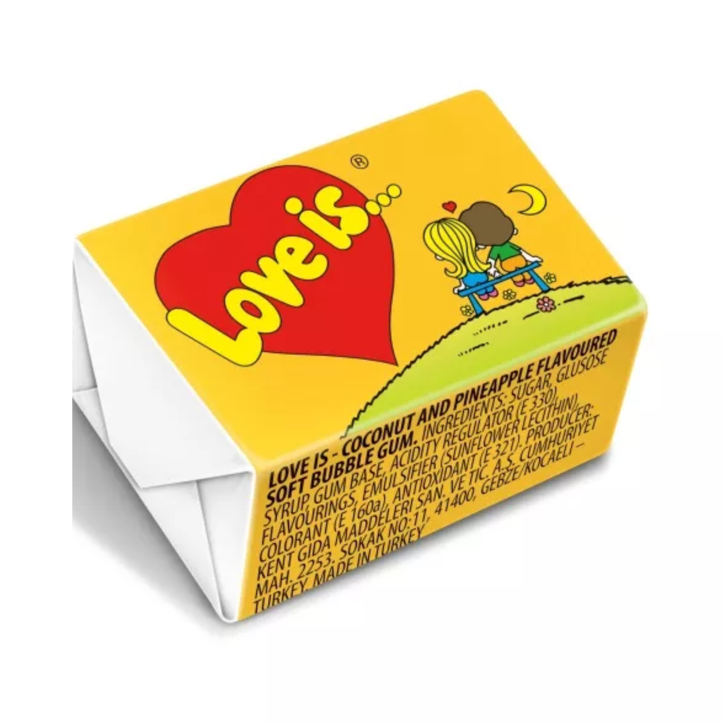 LOVE IS Chewing Gum Orange and Pineapple, 1pc