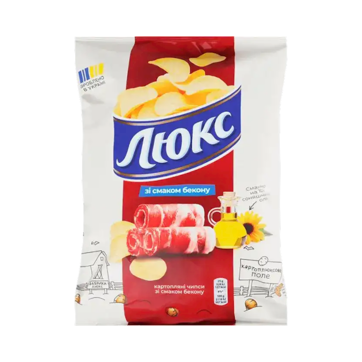 LUX Bacon Flavored Potato Chips, 125g