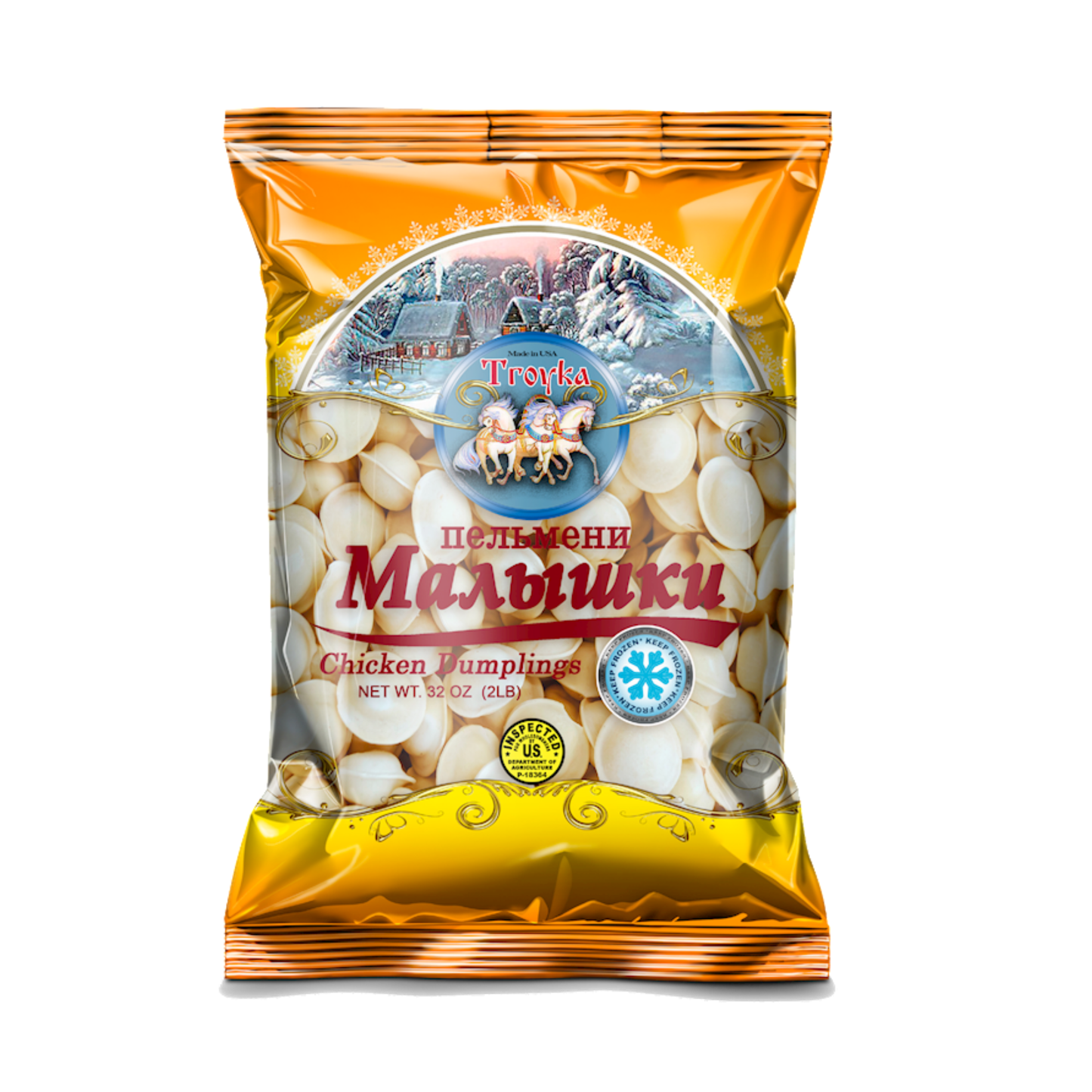 MALYSHKI Chicken Soup Mini Pelmeni, Frozen, 907g