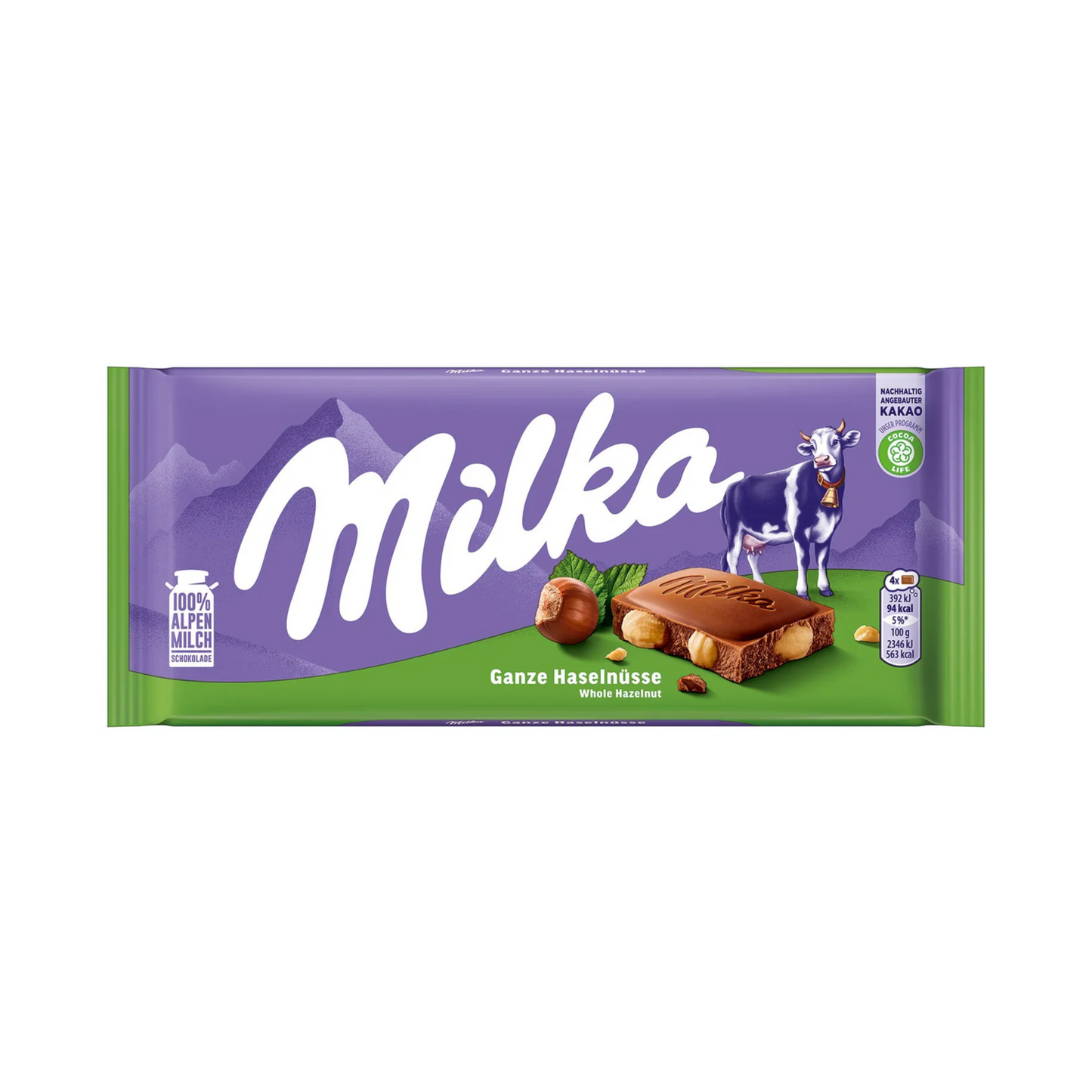 MILKA Chocolate Milk with Whole Nuts 95g