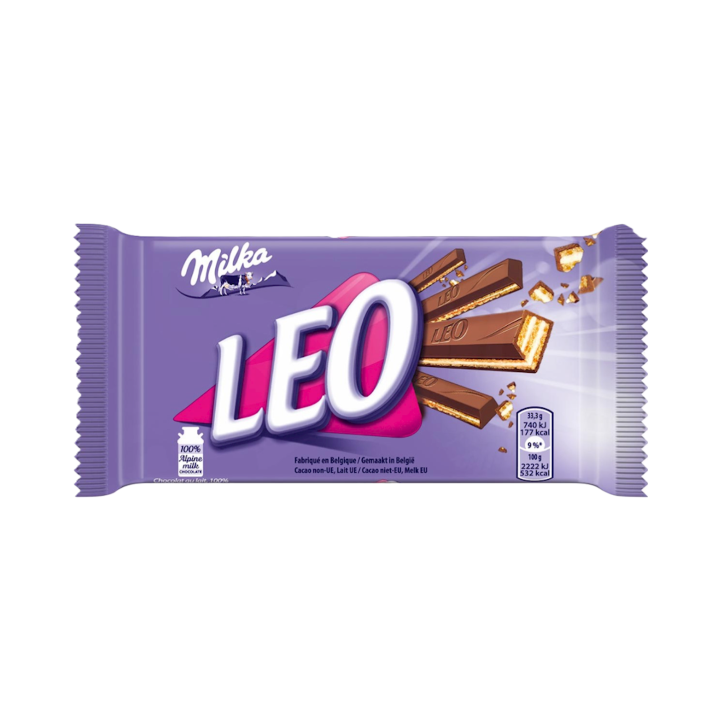 MILKA Leo Crispy Wafers in Chocolate Glaze, 33.5g