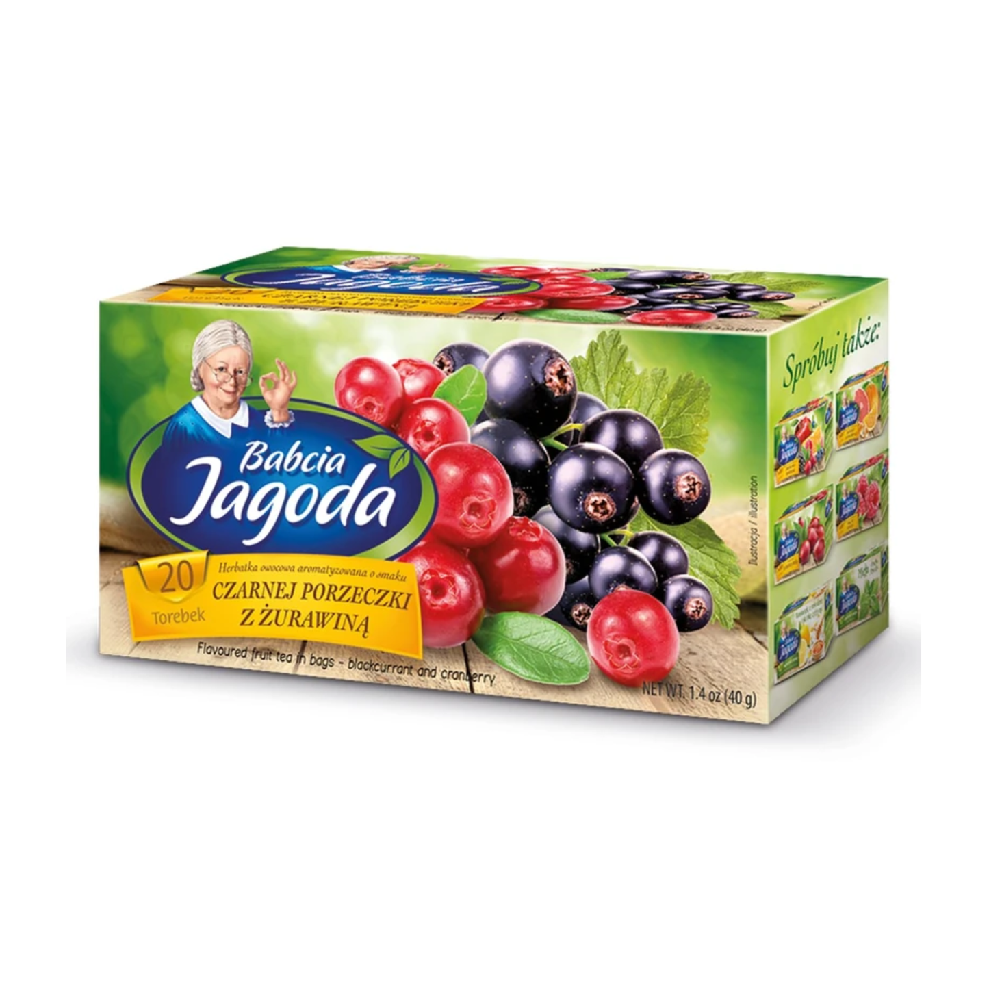 MOKATE Tea Blackcurrant and Cranberry, 40g