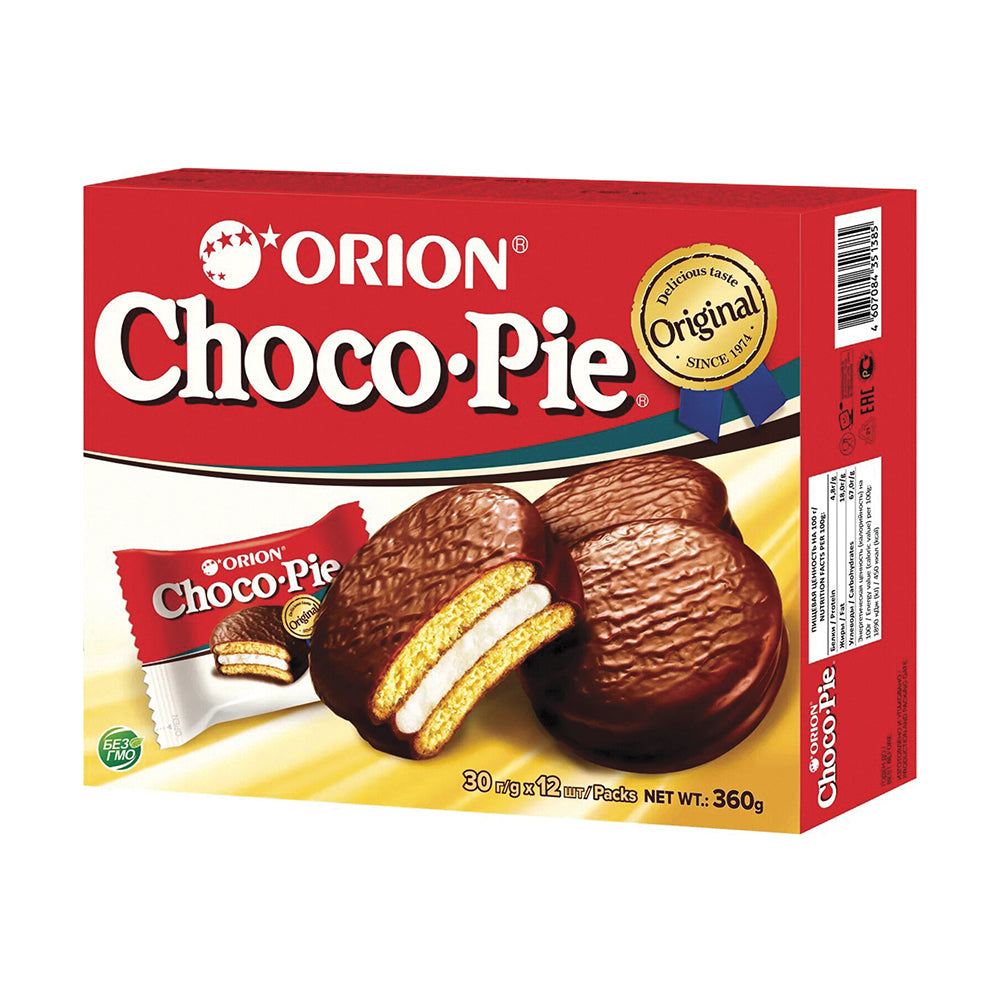 ORION Choco Pie with Marshmallow Original, 12x30g