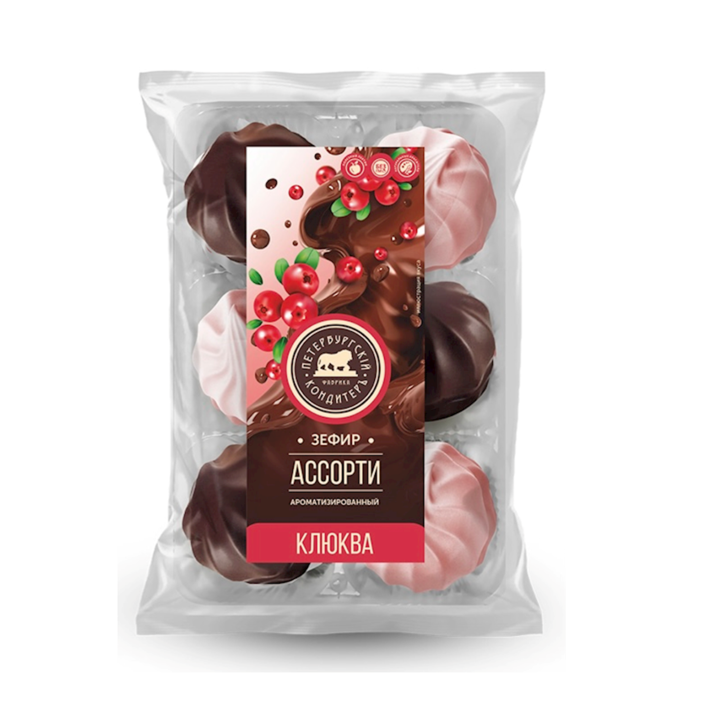 PETERBURZHSKIY KONDITER Assorted Cranberries in Glaze Zephyr, 350g