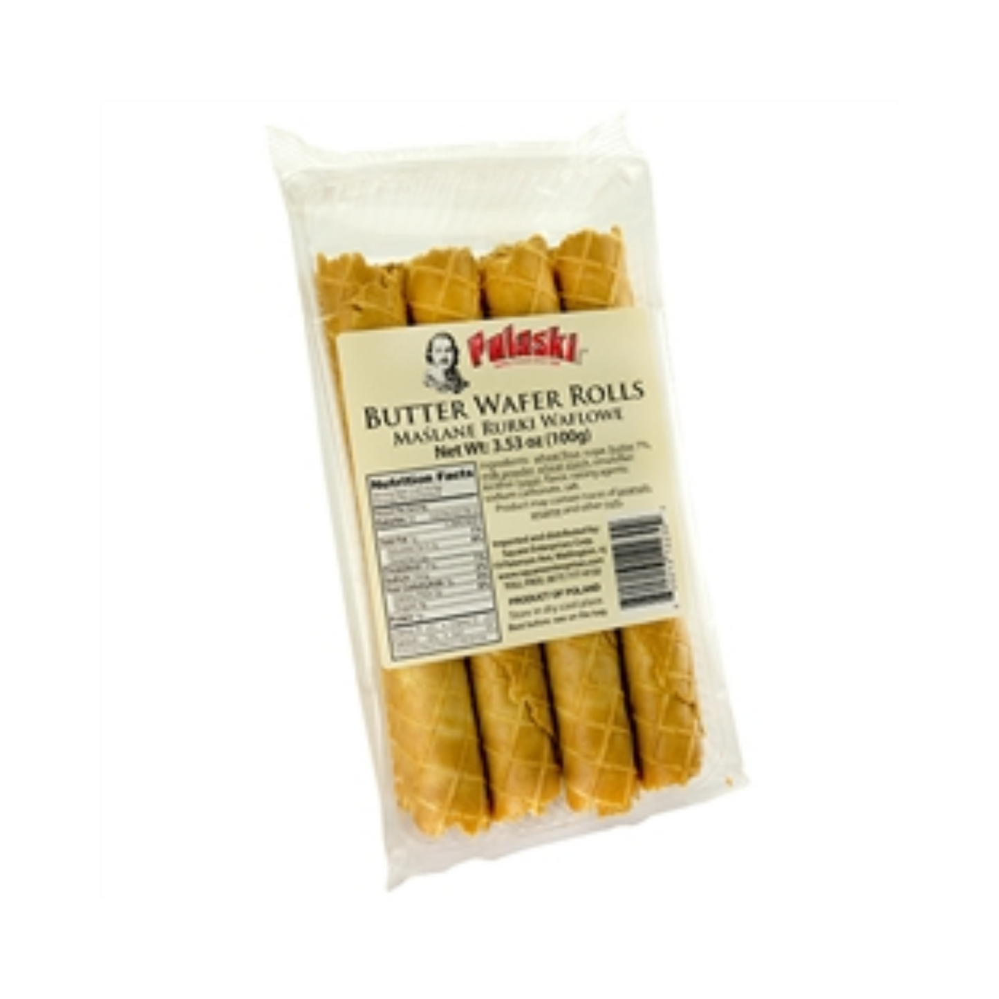 PULASKI Butter Wafer Rolls, 100g