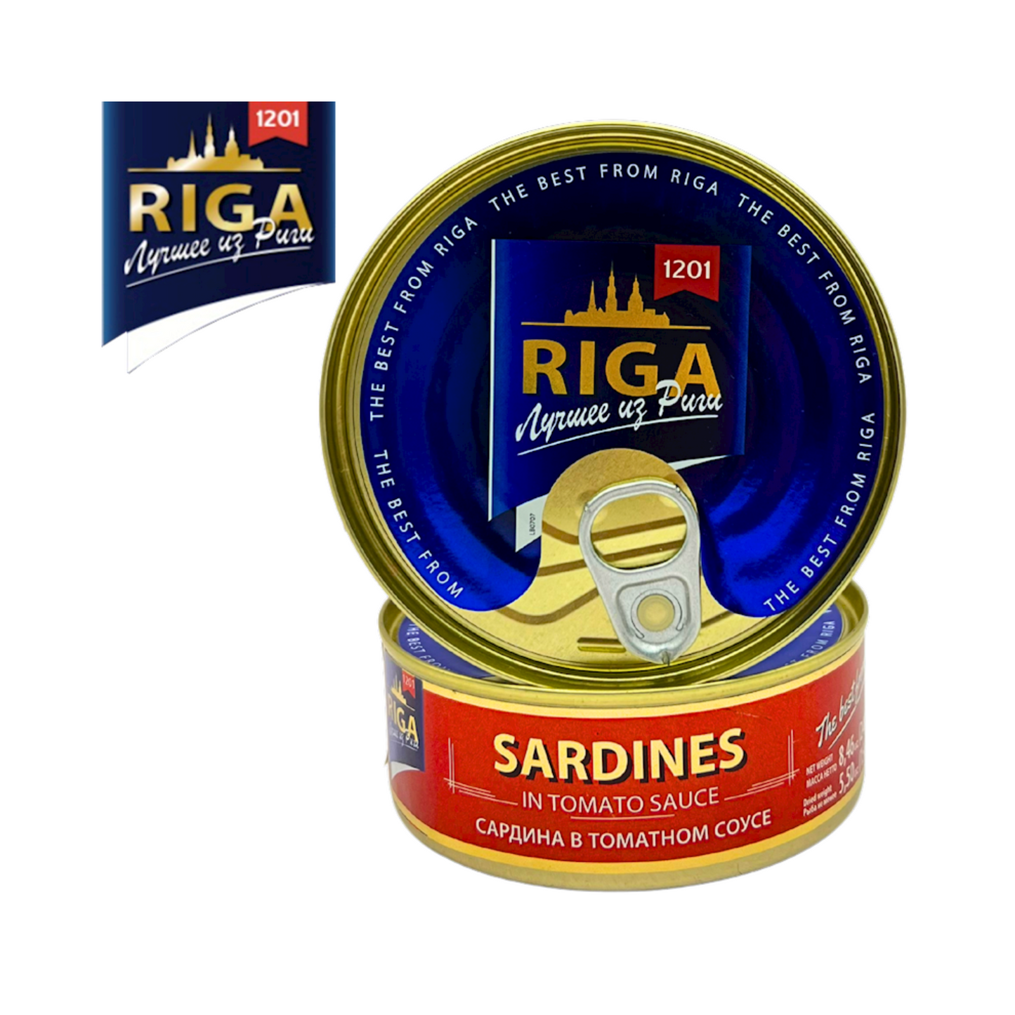 THE BEST OF RIGA Smoked (E/O) Sardines in Tomato 240g