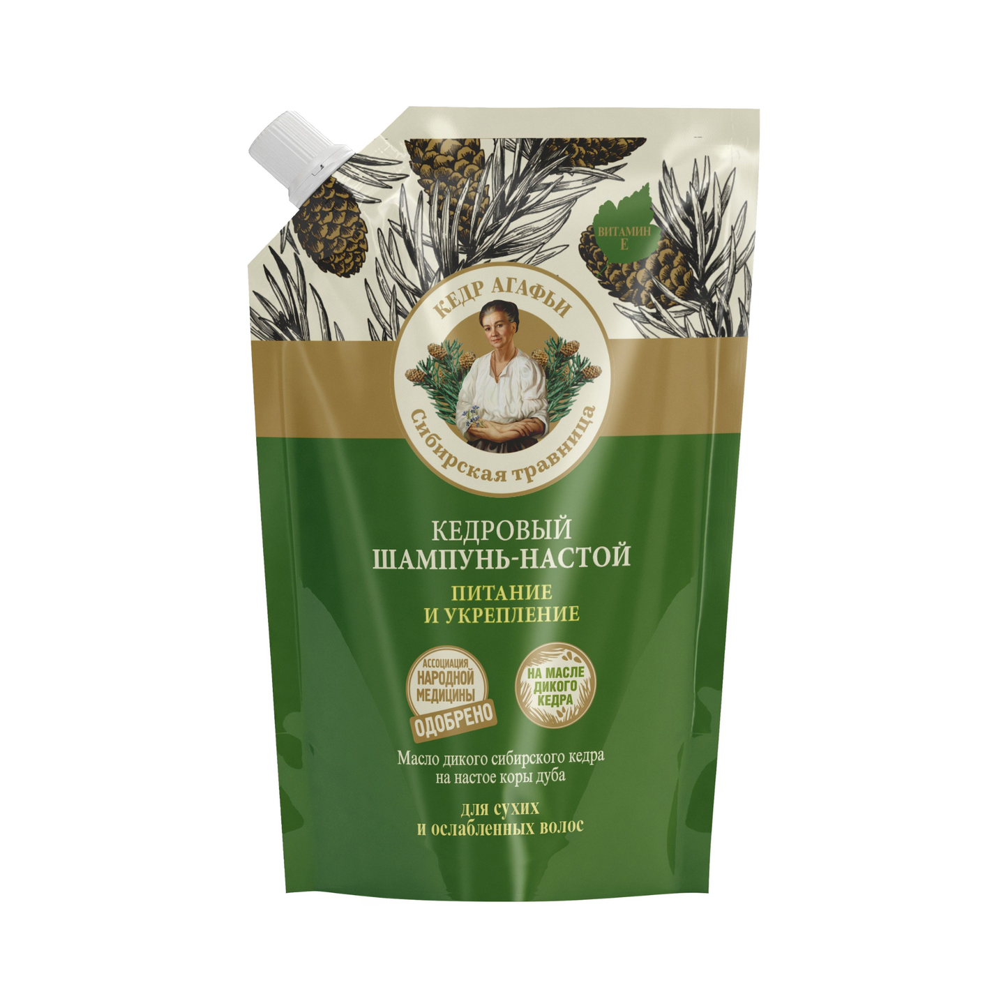 RECEPTI AGAFI Cedar Infusion Shampoo for Nourishment and Strengthening, 500ml