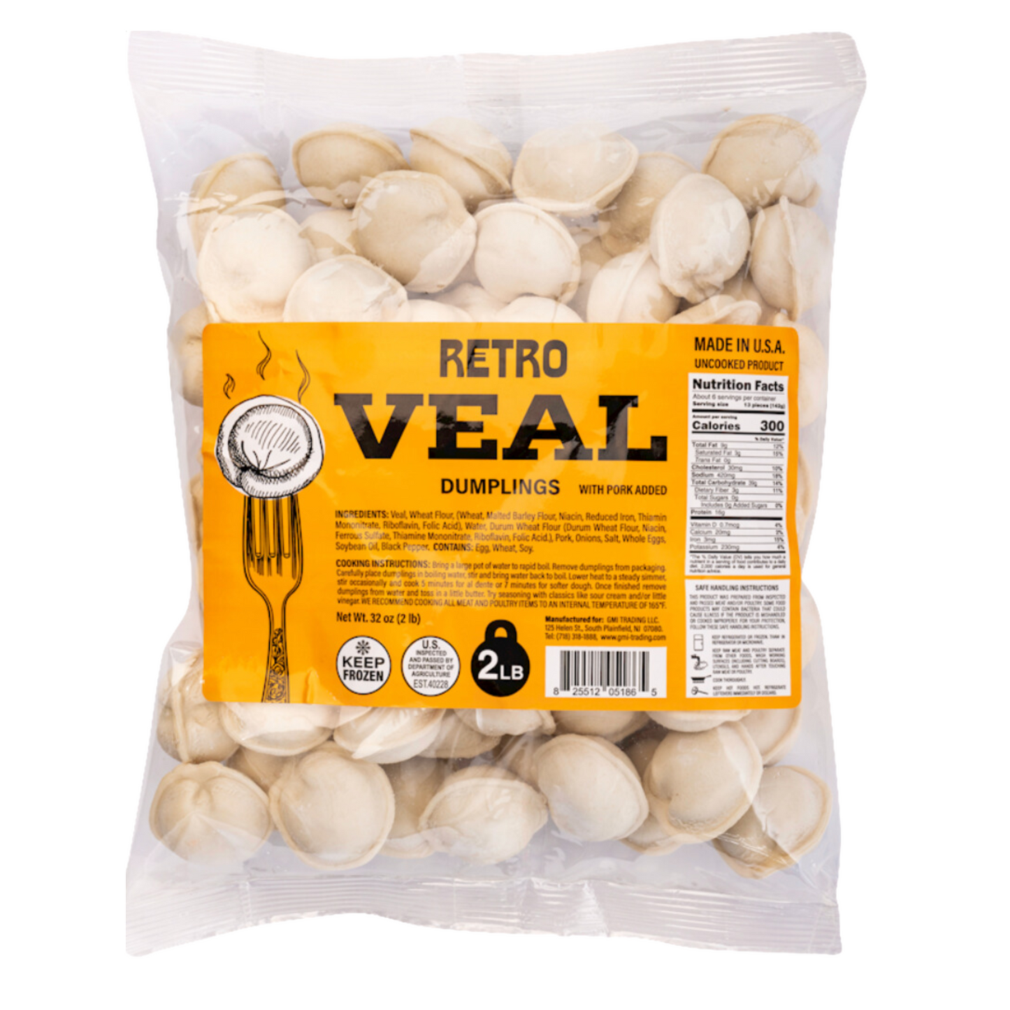 RETRO Veal Dumplings (Pelmeni), 908g
