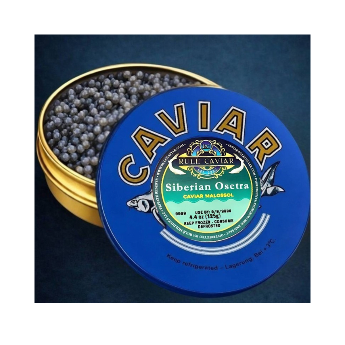 RF Siberian Osetra Caviar 125g (Metal Tin)