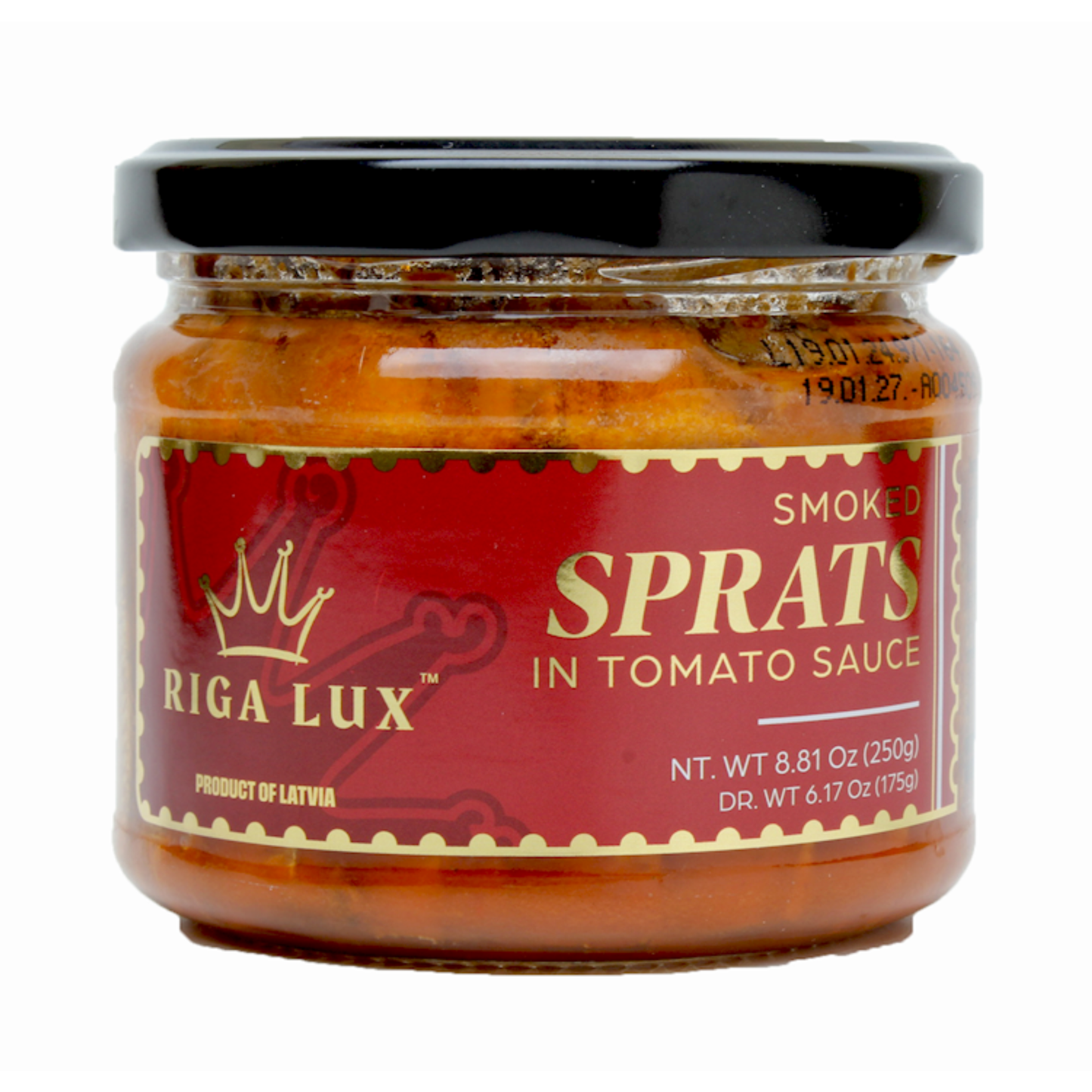 RIGA LUX Smoked Sprats in Tomato Sauce (Glass), 250g
