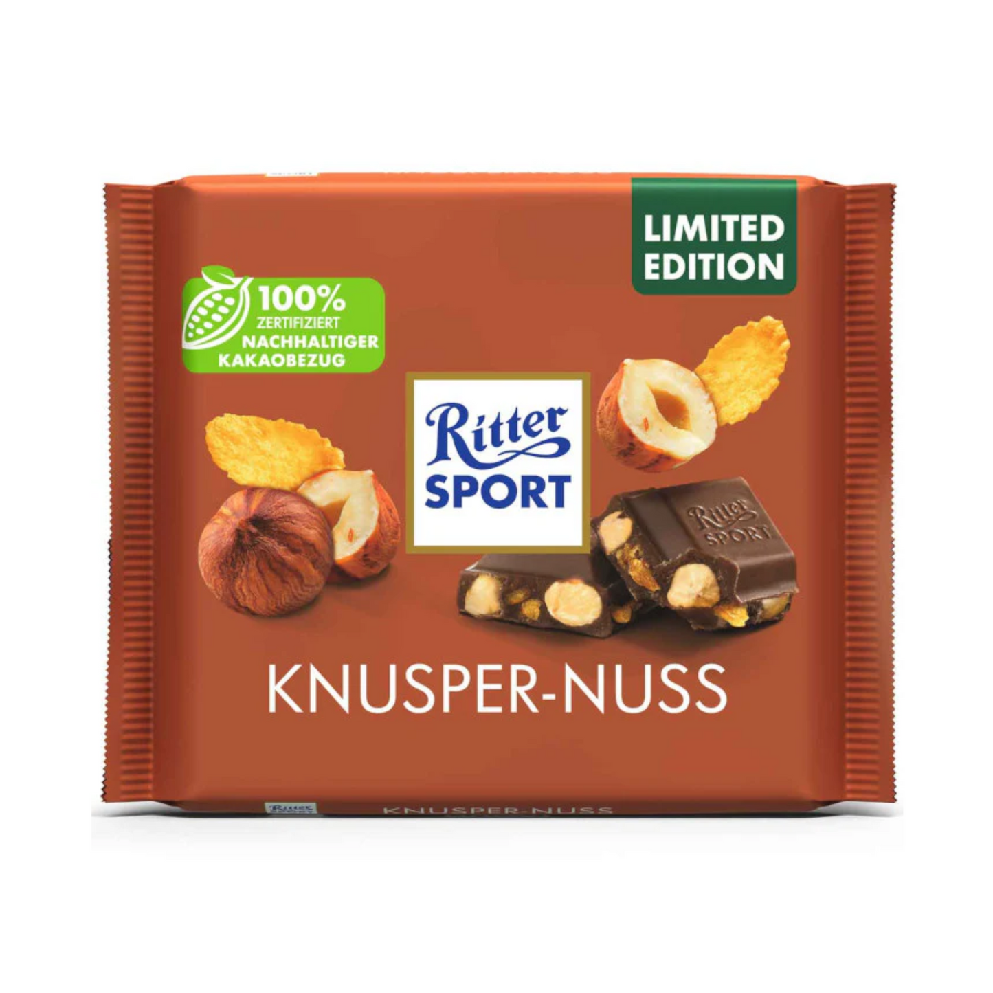 RITTER SPORT Milk Chocolate Hazelnuts with Cornflakes 100g