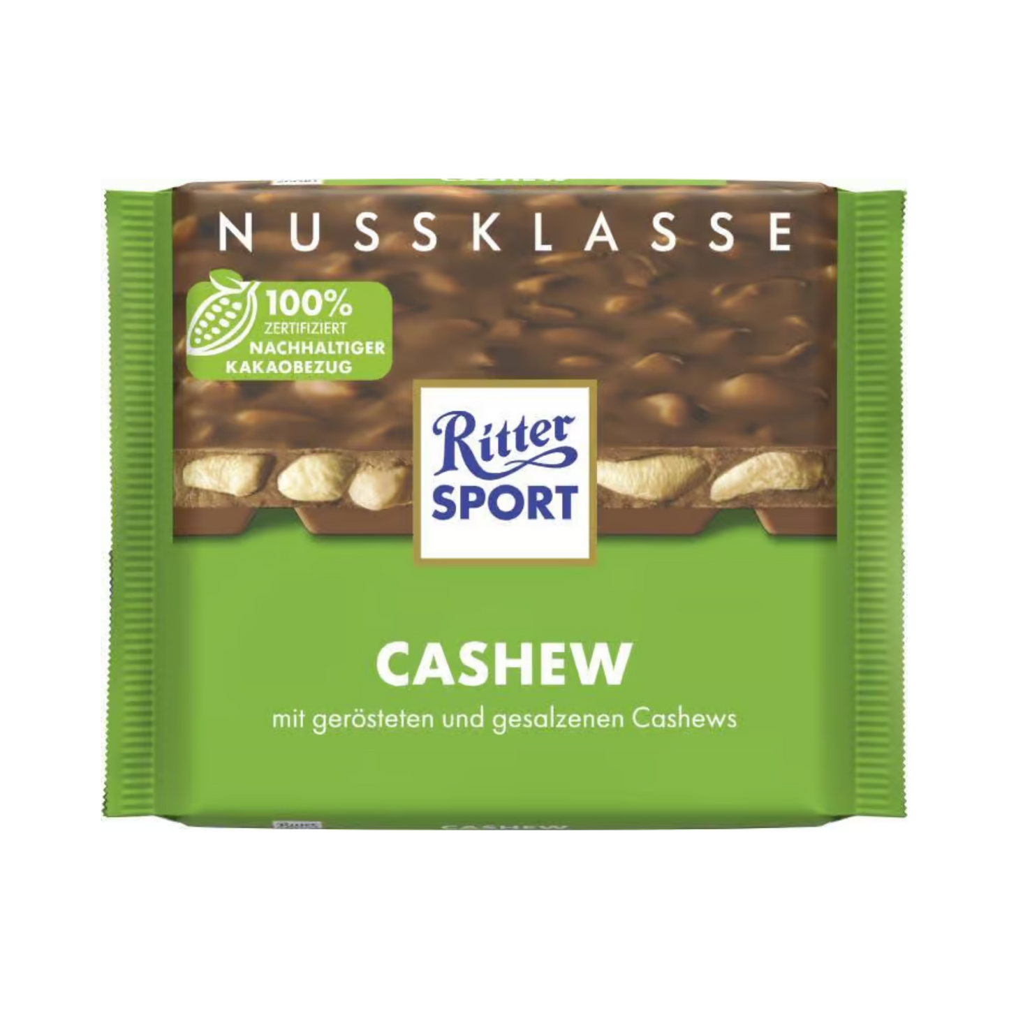 RITTER SPORT Milk Chocolate Whole Cashew 100g