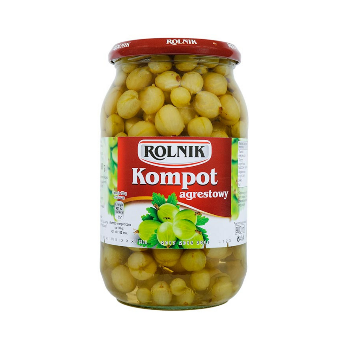 ROLNIK Gooseberry (Kryzhovnik) Compote, 900ml