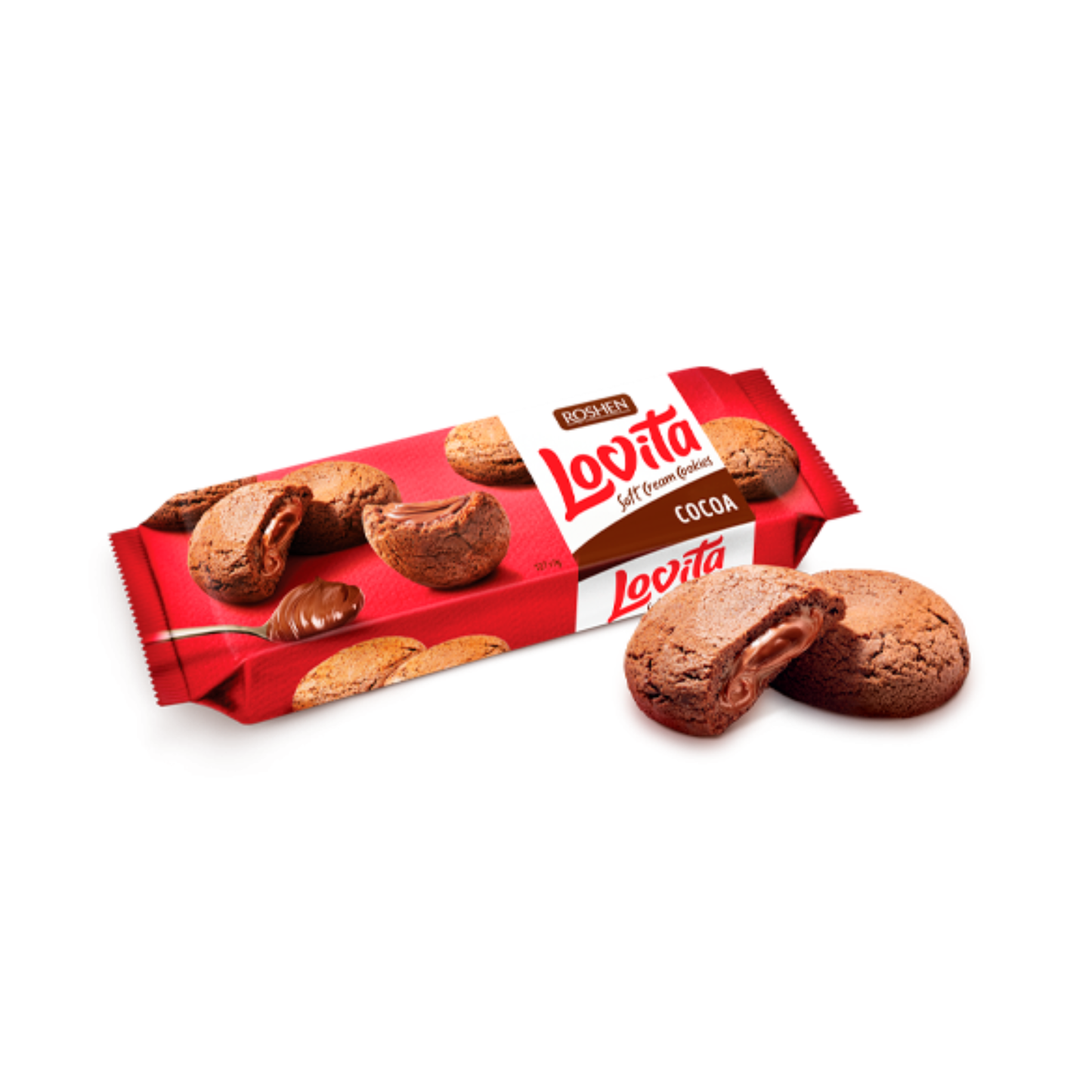 ROSHEN Cookies Lovita with Soft Cream Cocoa, 127g