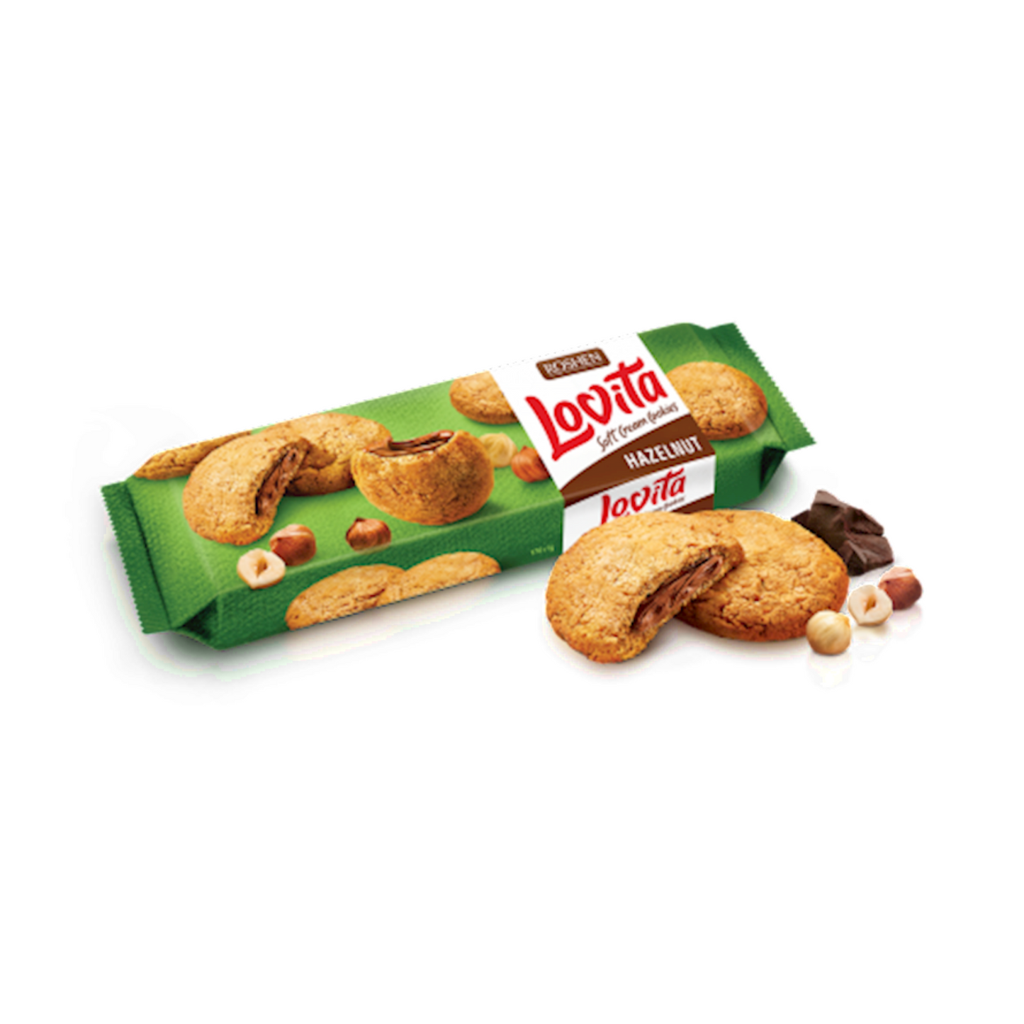 ROSHEN Cookies Lovita with Soft Cream Hazelnut, 127g