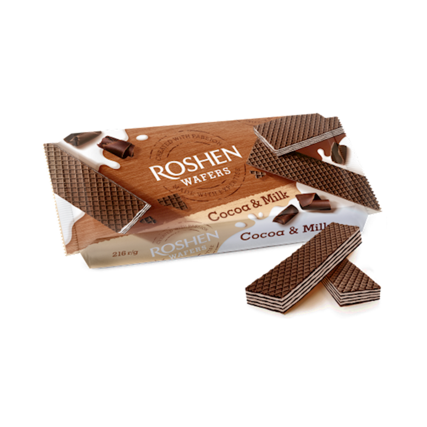 ROSHEN Вафли Какао с молоком, 216г