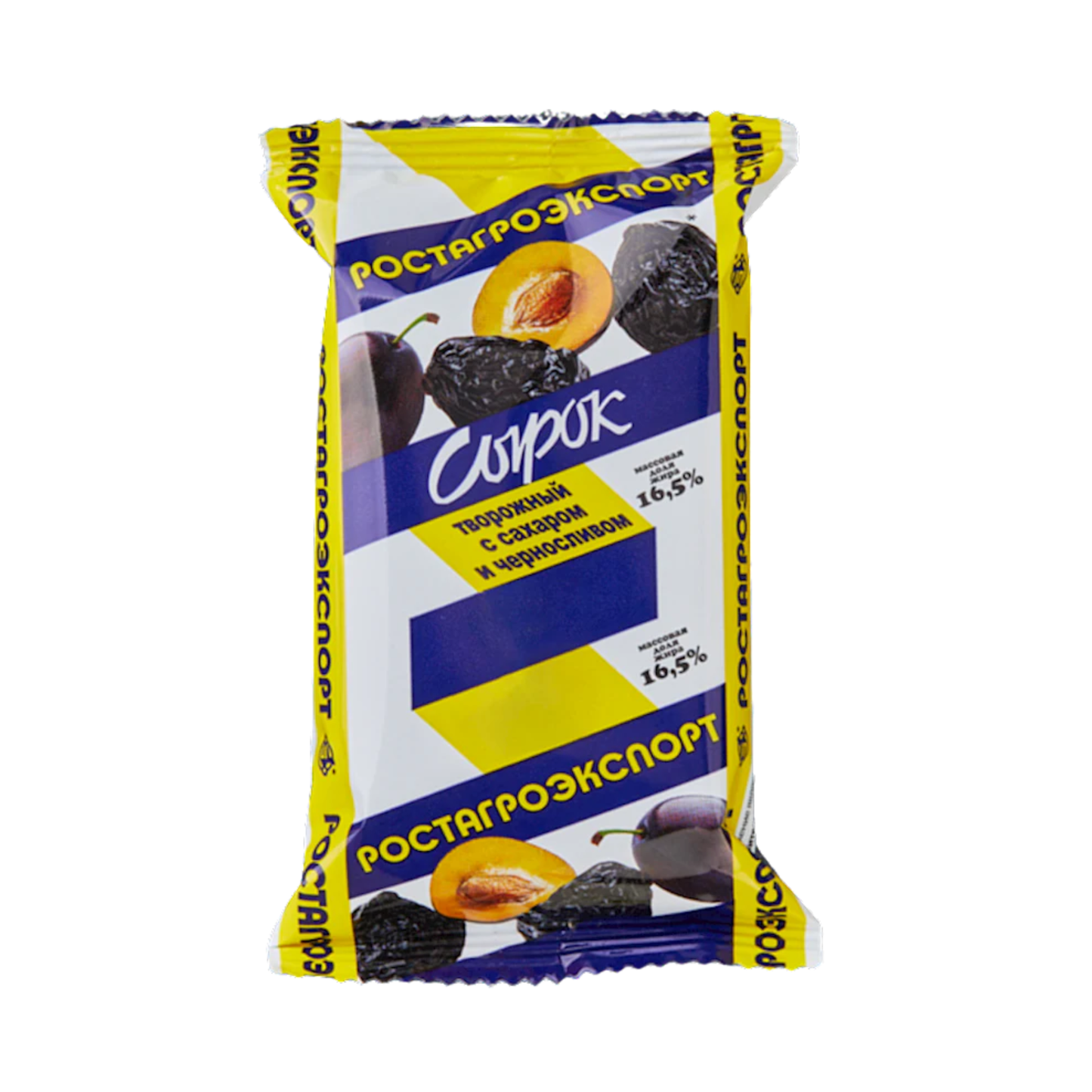 ROSTAGROEXPORT Farmer Cheese Dessert with Prunes (Syrok), 90g