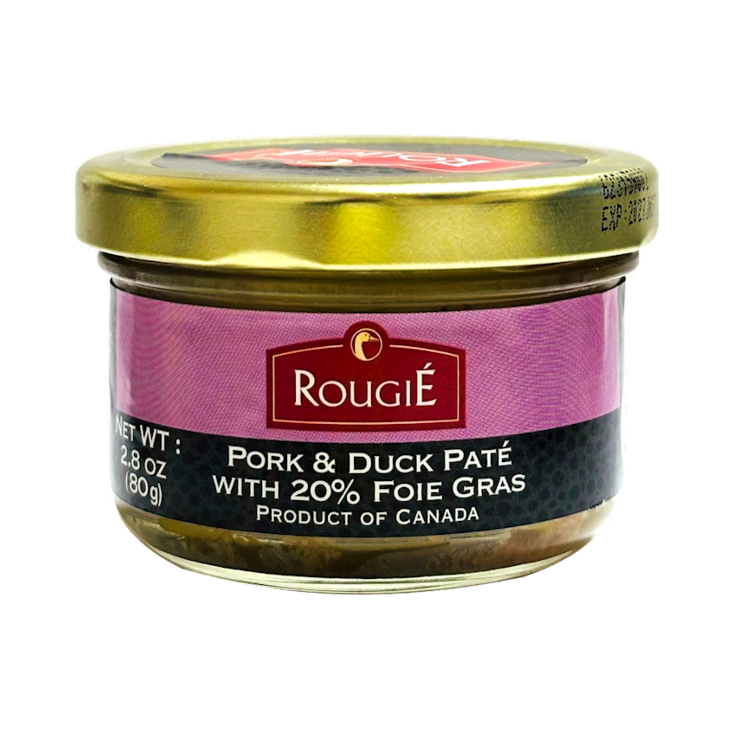 ROUGIE Duck and Pork Pate with Duck Foie Gras (Glass), 80g