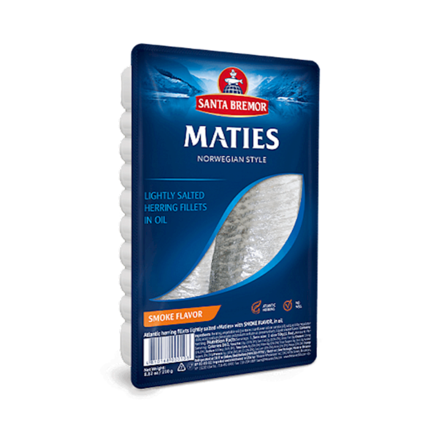 SANTA BREMOR Matjes Smoke Herring Fillet in Oil, 250g