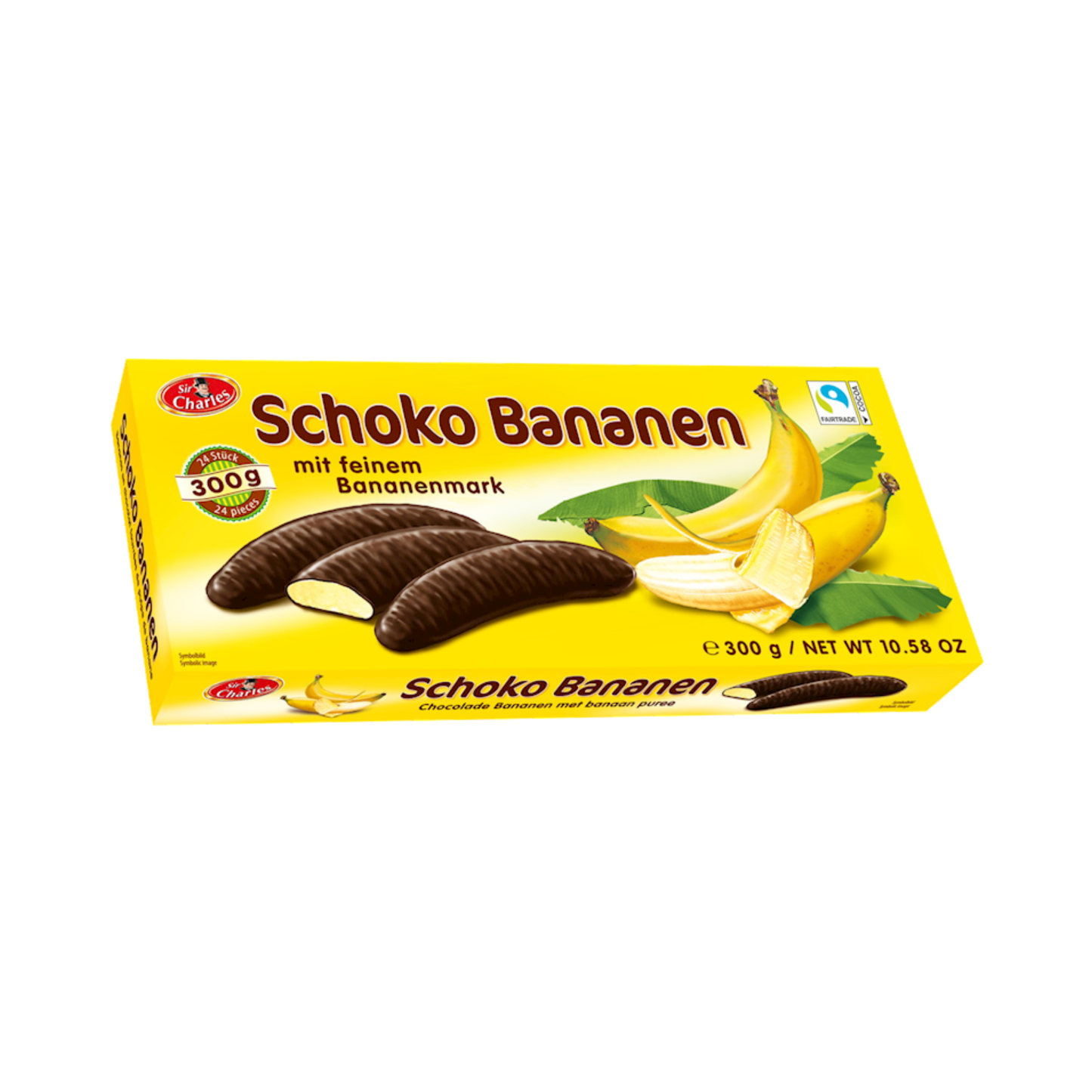 SIR CHARLES Banana in Chocolate Candy Box, 300g